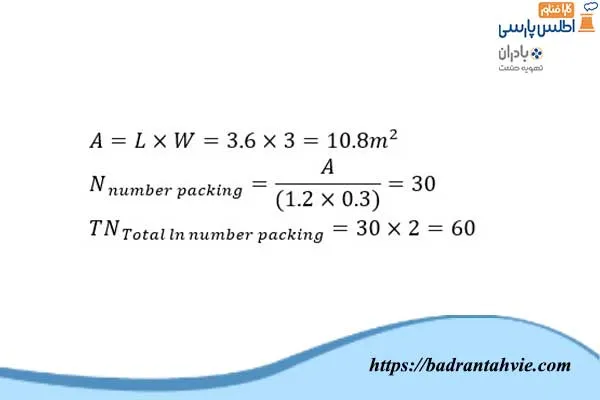 محاسبه تعداد پکینگ برج