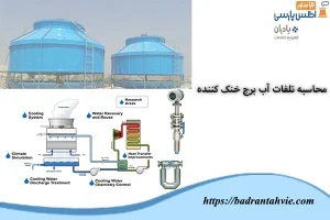 محاسبه تلفات آب برج خنک کننده