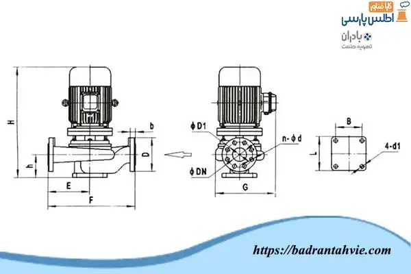 نقشه سازه پمپ گریز از مرکز عمودی برج خنک کننده